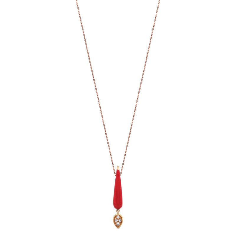 MINI DROP NECKLACE IN RED