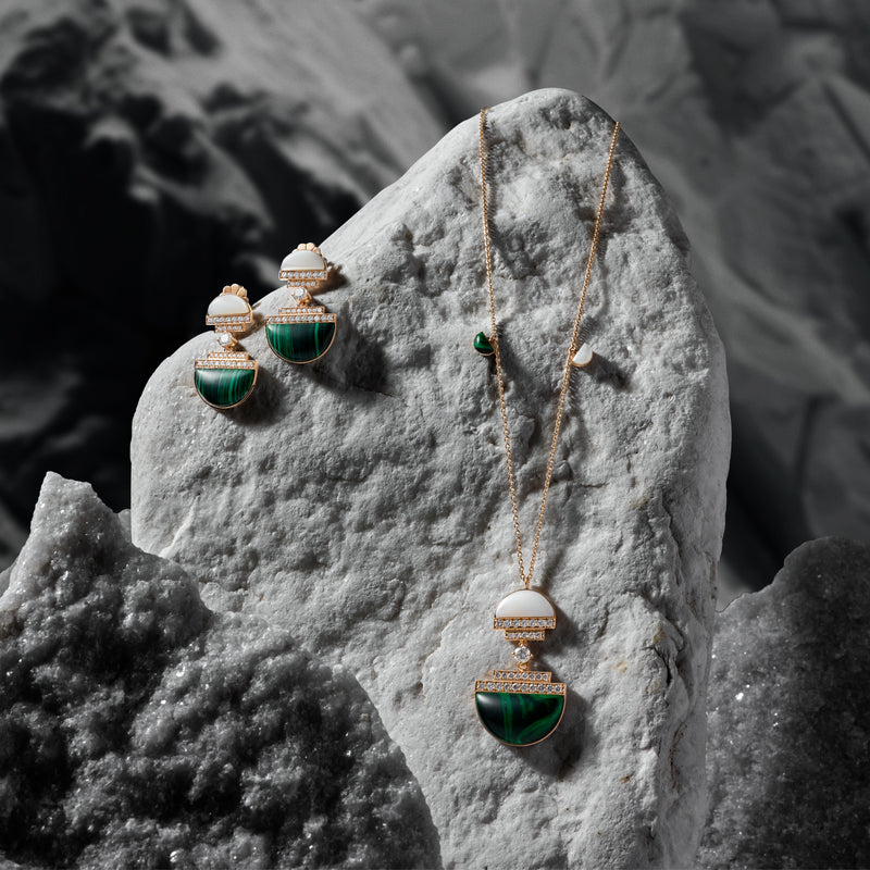 COSMIC GRACE MALACHITE EARRINGS