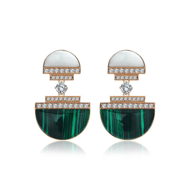 COSMIC GRACE MALACHITE EARRINGS