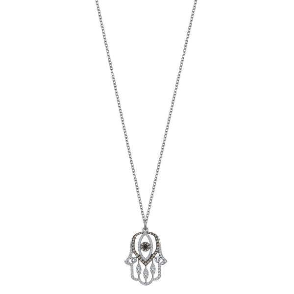 FATIMA NECKLACE MULTI DIAMONDS