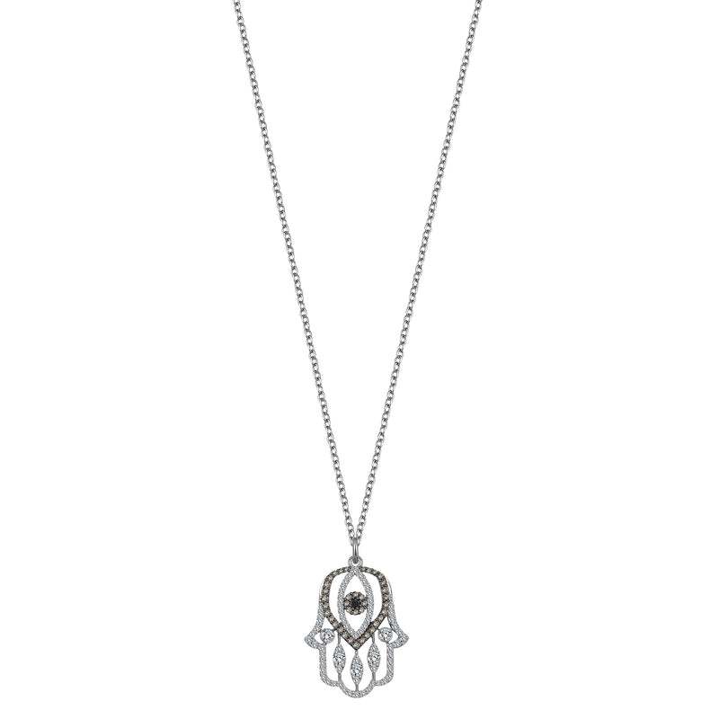 FATIMA NECKLACE MULTI DIAMONDS