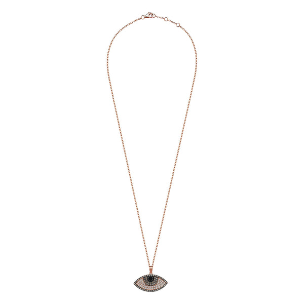 NAZAR MODERN BROWN DIAMOND EYE NECKLACE