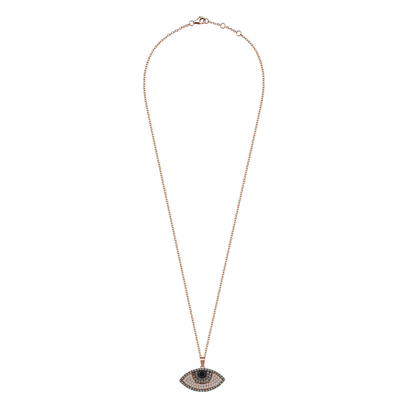 NAZAR MODERN BROWN DIAMOND EYE NECKLACE