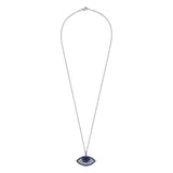 NAZAR MODERN SAPPHIRE PAVE EYE NECKLACE