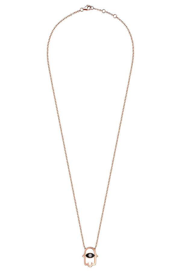FATIMA BLACK NAZAR NECKLACE