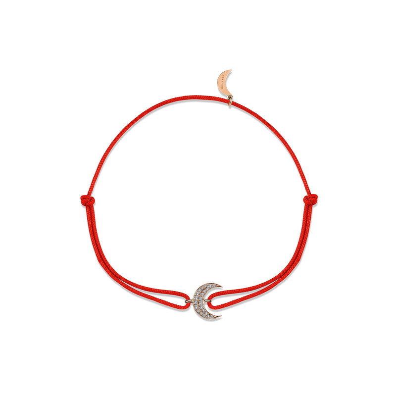 MOON RED CORD BRACELET