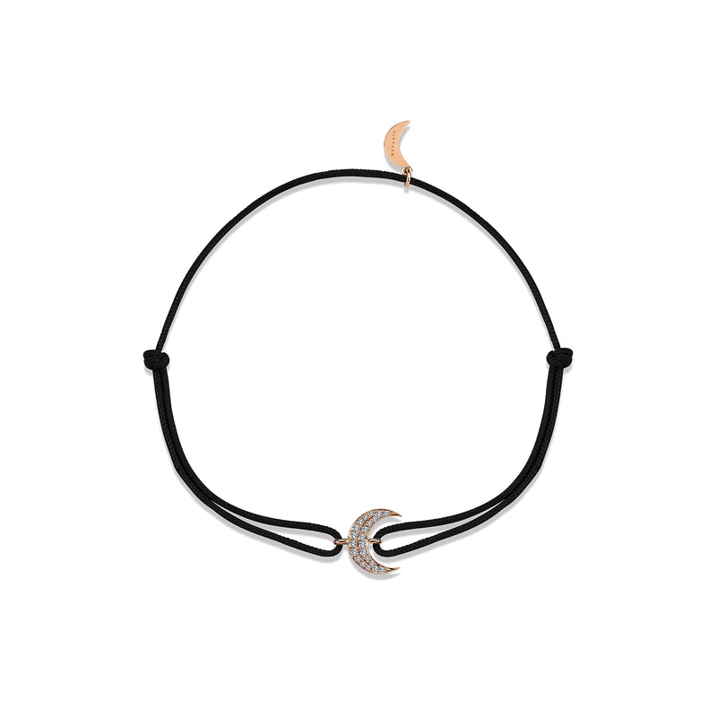 MOON BLACK CORD BRACELET