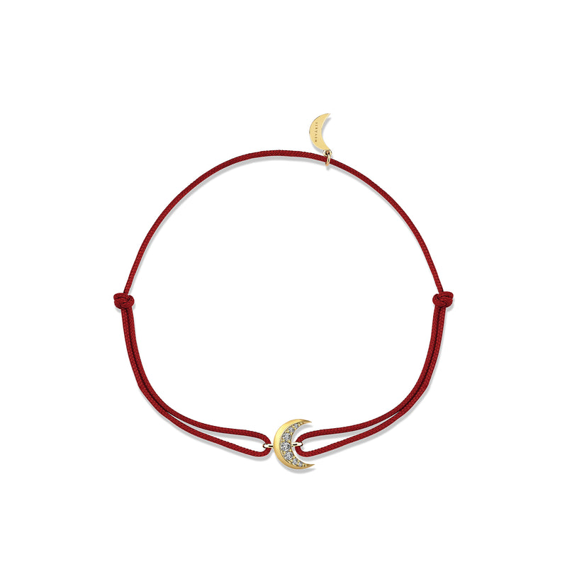 HIGH MOON BURGUNDY CORD BRACELET