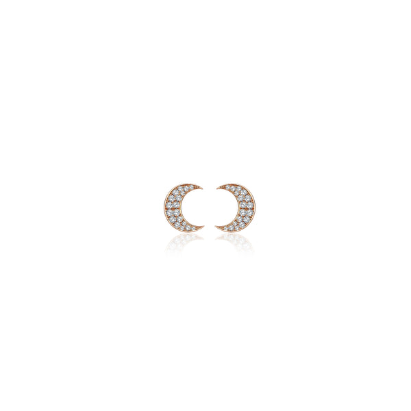 MOON PAVE MINI EARRINGS