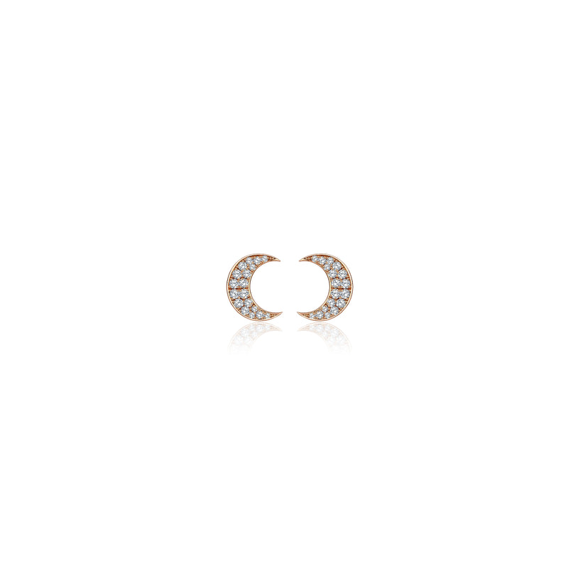 MOON PAVE MINI EARRINGS