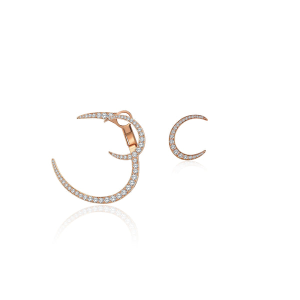 MIX CRESCENT EARRINGS