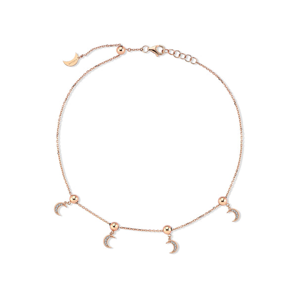 HIGH MOON FOUR CRESCENT MOON ANKLET