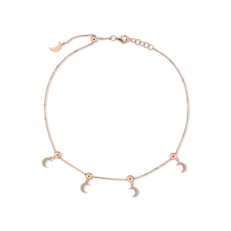 HIGH MOON FOUR CRESCENT MOON ANKLET