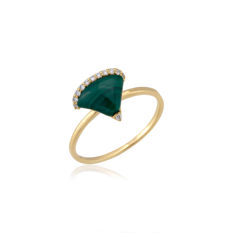 RUNIC MALACHITE RING