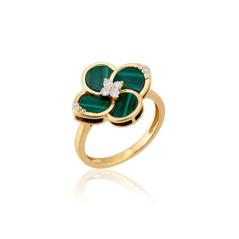 BLOSSOM MALACHITE RING