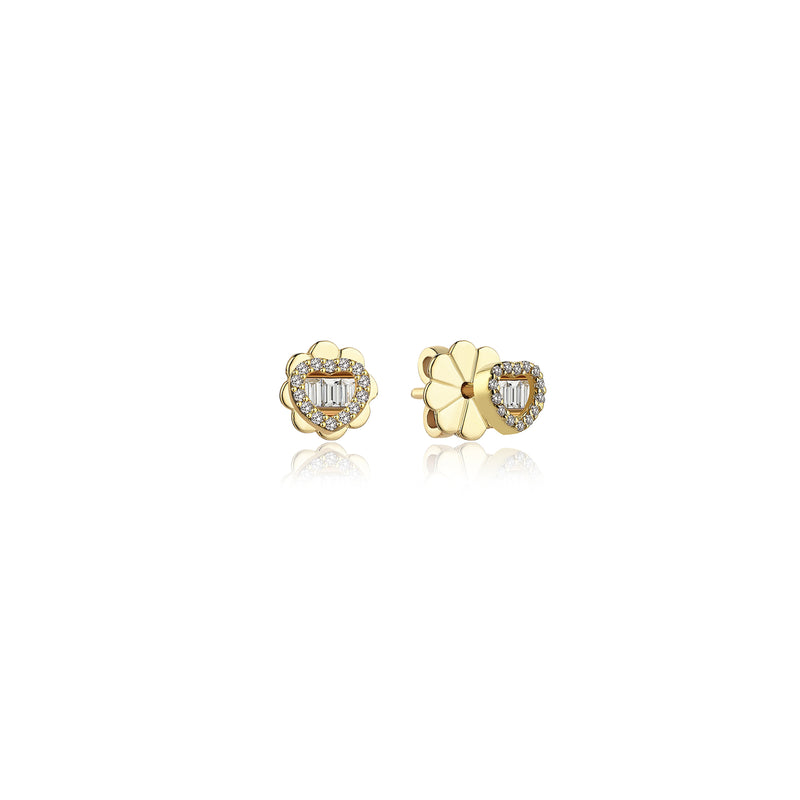 GOLDEN HEART MINI EARRINGS