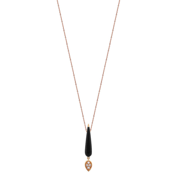MINI DROP NECKLACE IN BLACK