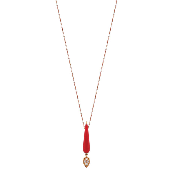 MINI DROP NECKLACE IN RED