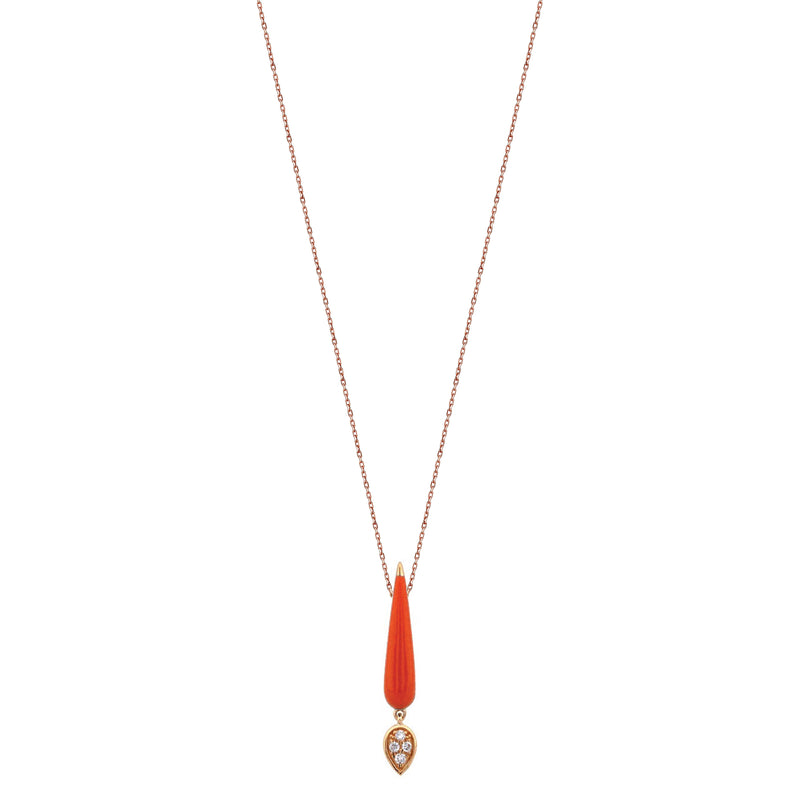 MINI DROP NECKLACE IN ORANGE