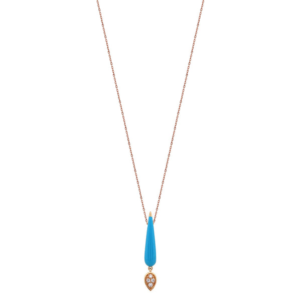 MINI DROP NECKLACE IN TURQUOISE