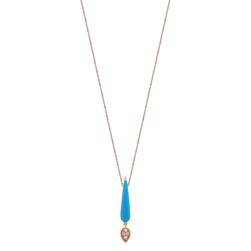MINI DROP NECKLACE IN TURQUOISE