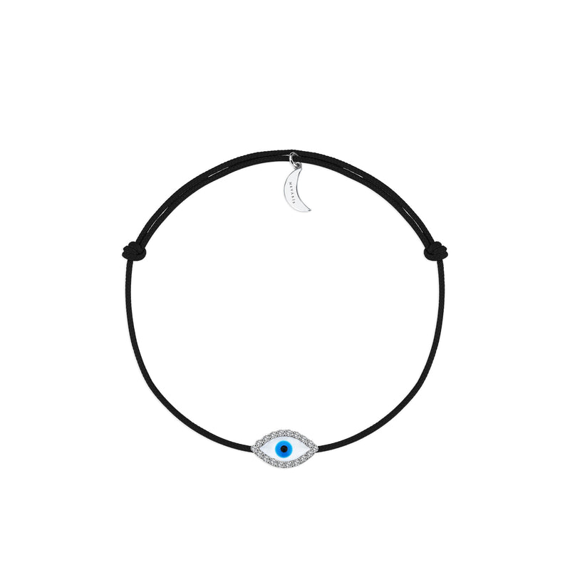 NAZAR EYE SHAPED BLACK CORD BRACELET