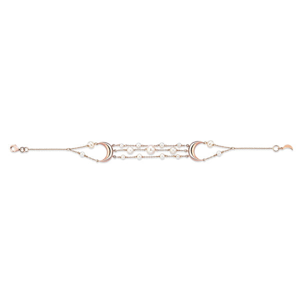 CRESCENT PEARL CHAIN BRACELET