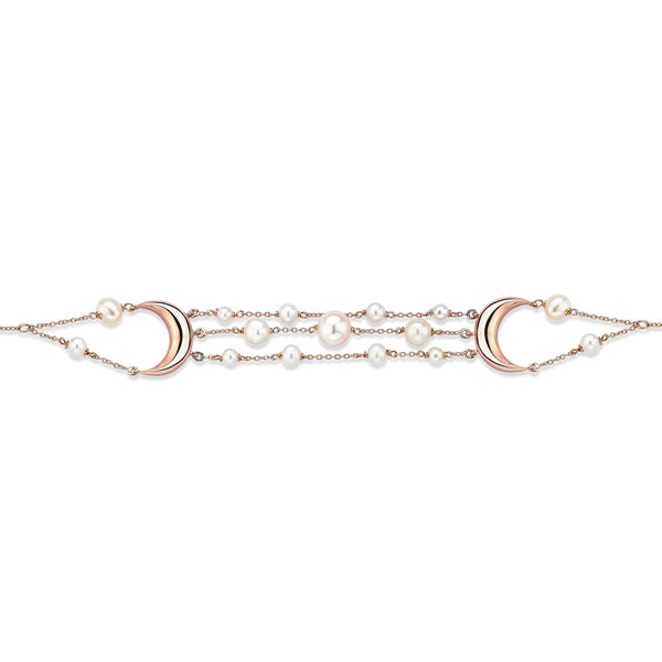 CRESCENT PEARL CHAIN BRACELET