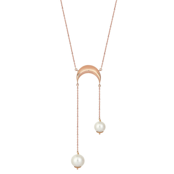 CRESCENT PEARL NEGLIGEE NECKLACE