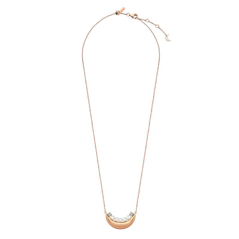 CRESCENT FIVE PEARL PENDANT