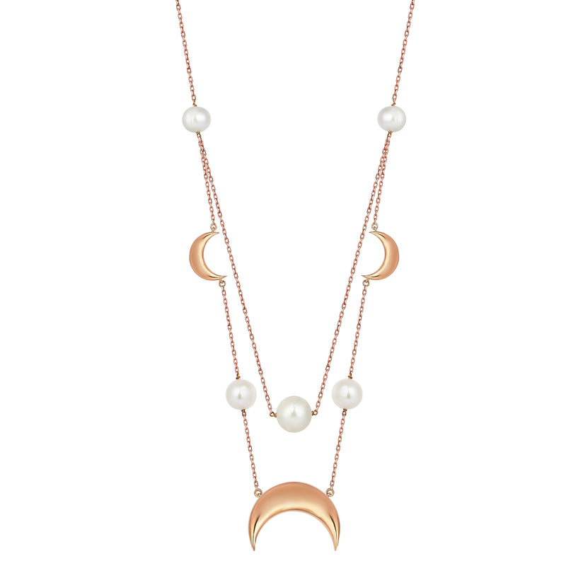 CRESCENT PEARL ESCLAVAGE NECKLACE