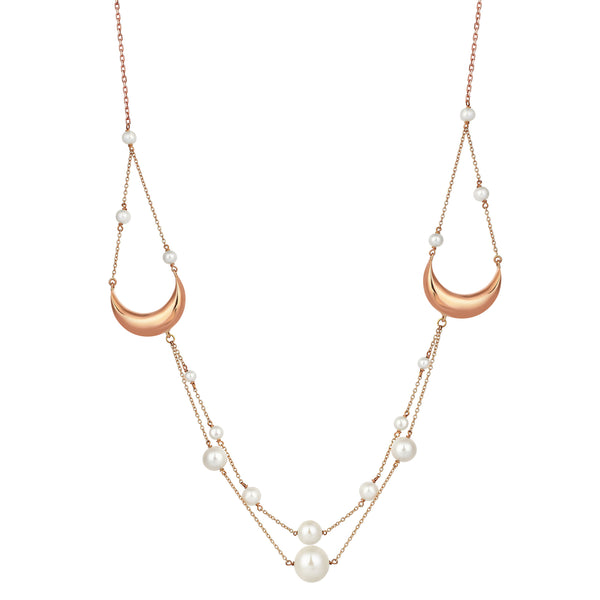 CRESCENT PEARL FESTOON NECKLACE