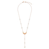 CRESCENT PEARL LARIAT NECKLACE