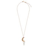 CRESCENT TWO PEARL LINK NECKLACE